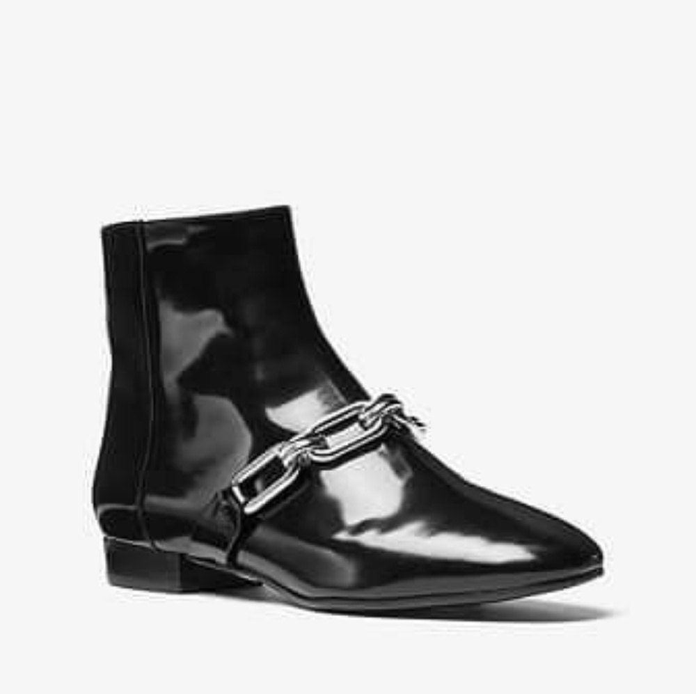 Michael Kors Lennox Patent Leather Ankle Boots